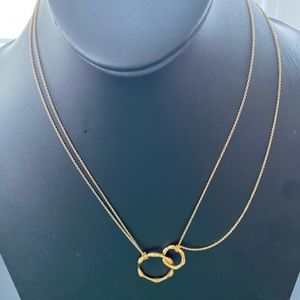 Missoma double chain molten necklace 18k gold vermeil 925 sterling silver